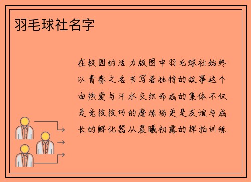 羽毛球社名字